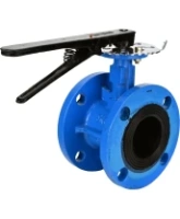 Затвор дисковый поворотный DN.ru WBV1313E-2W-F-H Ду100 Ру16 фланцевый, корпус - чугун GGG40, диск - чугун GGG40, уплотнение - EPDM, с рукояткой, с ISO-фланцем F07, квадрат штока 11х11