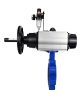 Затвор дисковый поворотный DN.ru WBV1616E-2W-Fb-H Ду125 Ру16 LUG корпус - чугун QT450, диск - чугун QT450, уплотнение - EPDM, с пневмоприводом DN.ru PA-DA-105-1, пневмораспределителем 4M310-08 AC220V и БПВ AFC2000
