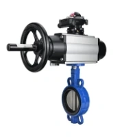 Затвор дисковый поворотный DN.ru WBV1132N-2W-Fb-H Ду125 Ру16, корпус - чугун GG25, диск - нержавеющая сталь 316L, уплотнение - NBR, с пневмоприводом DN.ru PA-DA-105-1 двойного действия, пневмораспределителем 4M310-08 AC220V, БКВ APL-210N