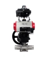 Кран шаровой DN.ru BV3232P(3pc)-FP-W-ISO-H LONG Ду50 Ру40 полнопроход., корпус - нерж.сталь 316, уплотнение - PTFE, под приварку, с пн.приводом PA-DA-083, пн.распределителем 4M310-08 AC220V, ручным дублером MON2-450-T28-ISO и БКВ APL-410N EX