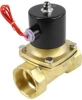 Клапан электромагнитный DN.ru VS100-NT-NC-24VDC 2″ Ду50 Ру10, соленоидный двухходовой, корпус - латунь, уплотнение - NBR, резьбовой, нормально-закрытый, прямого действия, катушка - 24В