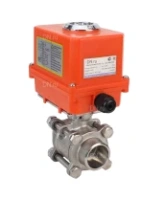 Кран шаровой DN.ru BV3232P(3pc)-FP-W-ISO-H Ду20 Ру63 полнопроходной двухходовой, нержавеющая сталь SS316, под приварку, уплотнение - PTFE, с 1/4-оборотным электроприводом DN.RU QT-N-003EM-O1-220VAC-У1 MINI