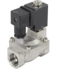 Клапан электромагнитный DN.ru VS431-VT-NC-24VAC 3/4″ Ду20 Ру16 пилотного действия двухходовой, корпус - сталь нержавеющая 304, присоединение - внутренняя резьба, уплотнение - VITON, нормально-закрытый, катушка - 24В AC