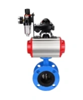 Затвор дисковый поворотный DN.ru WBV1313E-2W-F-H Ду100 Ру16 фланцевый, корпус - чугун GGG40, диск - чугун GGG40, EPDM, с пневмоприводом DN.ru PA-DA-105, пневмораспределителем DN.ru 4M310-08 AC220V, БКВ DN.ru APL-210N и БПВ DN.ru AFC2000