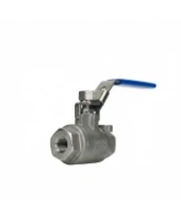 Кран шаровой DN.ru BV3232P(2pc)-FP-T-H Ду8 Ру140 полнопроходной двухходовой, нержавеющая сталь 316, внутренняя резьба, уплотнение - PTFE, ручка-рычаг
