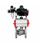 Кран шаровой DN.ru BV3232P(2pc)-FP-F-ISO-H Ду80 Ру16 полнопроходной фланцевый, корпус - нержавеющая сталь SS316, уплотнение - PTFE, с пневмоприводом PA-SA-130, пневмораспределителем 4M320-08 AC220V, БКВ APL-410N EX и БПВ AFC2000