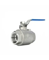 Кран шаровой DN.ru BV3232P(2pc)-FP-T-H Ду40 Ру140 полнопроходной двухходовой, нержавеющая сталь 316, внутренняя резьба, уплотнение - PTFE, ручка-рычаг