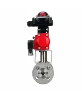 Кран шаровой DN.ru BV3131P(3pc)-FP-F-ISO-H Ду15 Ру40 фланцевый, полнопроходной, трехсоставной, корпус - нержавеющая сталь 304, уплотнение - PTFE, с пневмоприводом PA-SA-052, пневмораспределителем 4M310-08 AC220V и БКВ APL-210N
