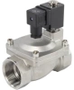 Клапан электромагнитный DN.ru VS431-VT-NC-24VDC 1 1/2″ Ду40 Ру16, соленоидный двухходовой, корпус - нержавеющая сталь 304, уплотнение - Viton, резьбовой, нормально-закрытый, пилотный, катушка - 24В