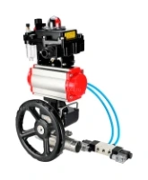 Кран шаровой DN.ru BV3232P(3pc)-FP-W-ISO-H LONG Ду50 Ру40 полнопроход., корпус - нерж.сталь 316, уплотнение - PTFE, под приварку, с пн.приводом PA-DA-083, пн.распределителем 4V320-08 AC220V, редуктором MON2-450-T28-ISO, БКВ APL-410N EX и БПВ AFC2000