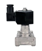 Клапан электромагнитный DN.ru VS731-PT-NC-220VAC 1 1/2″ Ду40 Ру10 соленоидный двухходовой, корпус - нержавеющая сталь 304, уплотнение - PTFE, внутренняя резьба, прямого действия, нормально закрытый, с нулевым перепадом давления, катушка - 220В