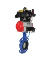 Затвор дисковый поворотный DN.ru WBV1413E-2W-Fb-H Ду100 Ру16, корпус - чугун GGG50, диск - чугун GGG40, уплотнение - EPDM, с пневмоприводом DN.ru PA-DA-083 двойного действия, пневмораспределителем 4M310-08 AC220V, БКВ APL-410N EX, БПВ AFC2000