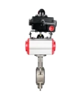 Затвор дисковый поворотный DN.ru WBV3131N-2W-Fb-H Ду65 Ру16, корпус - нержавеющая сталь 304, диск - нержавеющая сталь 304, уплотнение - NBR, с пневмоприводом DN.ru PA-SA-105 и БКВ DN.ru APL-410N EX