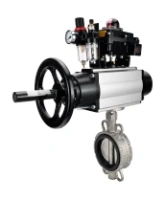 Затвор дисковый поворотный DN.ru WBV3131V-2W-Fb-H Ду150 Ру16 межфланцевый, корпус - нержав.сталь 304, диск - нержав.сталь 304, уплотнение - VITON, с пневмоприводом PA-DA-105-1, пневмораспределителем 4M310-08 220В NAMUR, БКВ APL-410N EX и БПВ AFC2000