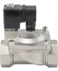 Клапан электромагнитный DN.ru VS431-VT-NC-24VDC 1 1/2″ Ду40 Ру16, соленоидный двухходовой, корпус - нержавеющая сталь 304, уплотнение - Viton, резьбовой, нормально-закрытый, пилотный, катушка - 24В