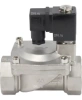 Клапан электромагнитный DN.ru VS431-VT-NC-24VDC 1 1/2″ Ду40 Ру16, соленоидный двухходовой, корпус - нержавеющая сталь 304, уплотнение - Viton, резьбовой, нормально-закрытый, пилотный, катушка - 24В