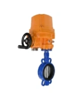 Затвор дисковый поворотный DN.ru WBV1432N-2W-Fb-H Ду100 Ру16, корпус - чугун GGG50, диск - нержавеющая сталь 316L, уплотнение - NBR, с электроприводом DN.ru QT-EX-010EM-O2-220VAC-У1