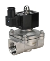 Клапан электромагнитный DN.ru VS331-NT-NO-220VAC 1″ Ду25 Ру10, соленоидный двухходовой, корпус - нержавеющая сталь 304, уплотнение - NBR, резьбовой, нормально-открытый, прямого действия, катушка - 220В