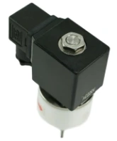Клапан электромагнитный DN.ru VS841-VT-NC-220VAC 1 1/2″ Ду40 Ру6 соленоидный двухходовой, корпус - PTFE, уплотнение - VITON, резьбовой, прямого действия, нормально закрытый, катушка - 220В