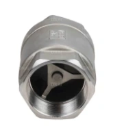 Клапан обратный DN.ru VCS3232P-T 3″ Ду80 Ру40 резьбовой, пружинный, корпус - нержавеющая сталь 316, диск - нержавеющая сталь 316, уплотнение - металл
