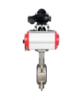 Затвор дисковый поворотный DN.ru WBV3131N-2W-Fb-H Ду65 Ру16, корпус - нержавеющая сталь 304, диск - нержавеющая сталь 304, уплотнение - NBR, с пневмоприводом DN.ru PA-SA-105, пневмораспределителем DN.ru 4M310-08 AC220V и БКВ DN.ru APL-210N
