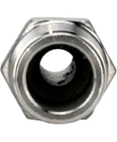 Штуцер елочка DN.ru BF32-T-1/2-13 1/2″х13мм Ду15 Ру16 шланговый, корпус - нержавеющая сталь AISI 316 (CF8M), присоединение - наружная резьба/штуцер