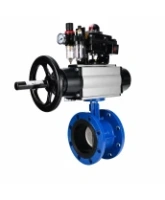 Затвор дисковый поворотный DN.ru WBV1331E-2W-F-H Ду50 Ру16 фланцевый, корпус - чугун GGG40, диск - нержавеющая сталь 304, уплотнение - EPDM, с пневмоприводом DN.ru PA-DA-105-1, 4M310-08 AC220V, APL-410N EX и AFC2000