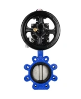 Затвор дисковый поворотный DN.ru WBV1631E-2W-Fb-H Ду125 Ру16 LUG корпус - чугун QT450, диск - нержавеющая сталь 304, уплотнение - EPDM, с пневмоприводом DN.ru PA-DA-105-1, пневмораспределителем 4M310-08 AC220V и БКВ APL-210N
