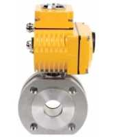 Кран шаровой DN.ru BV3232P-FP-Fb-ISO-H Ду40 Ру16, корпус - сталь 316, уплотнение - PTFE, полнопроходной, межфланцевый с электроприводом DN.ru QT-N-005EM-O1-220VAC-У1