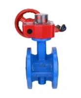 Затвор дисковый поворотный DN.ru WBV1313E-2W-F-H Ду100 Ру16 фланцевый, корпус - чугун GGG40, диск - чугун GGG40, уплотнение - EPDM, с редуктором DN.ru HGBF RQN1-180Z