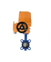 Затвор дисковый поворотный DN.ru WBV1132N-2W-Fb-H Ду125 Ру16, корпус - чугун GG25, диск - нержавеющая сталь 316L, уплотнение - NBR, с электроприводом DN.ru QT-EX-015EM-O2-220VAC-У1