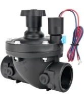 Клапан электромагнитный DN.ru VS1141-NT-NC-24VDC 1 1/2″ Ду40 Ру10 соленоидный двухходовой пилотного действия, корпус - пластик PA66, уплотнение - NBR, внутренняя резьба, нормально закрытый (НЗ), катушка 24В DC