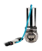 Затвор дисковый поворотный DN.ru WBV3131E-2W-T-H Ду15 Ру10 резьбовой, пищевая нержавеющая сталь 304, уплотнение – EPDM, с пневмоприводом DN.ru PA-SA-85 и пневмораспределителем DN.ru 4V320-08 AC220V