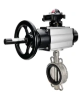 Затвор дисковый поворотный DN.ru WBV3131V-2W-Fb-H Ду150 Ру16 межфланцевый, корпус - нержавеющая сталь 304, диск - нержавеющая сталь 304, уплотнение - VITON, с пневмоприводом PA-DA-105-1, пневмораспределителем 4M310-08 220В NAMUR и БКВ APL-210N