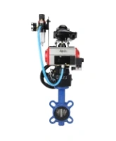 Затвор дисковый поворотный DN.ru WBV1132N-2W-Fb-H Ду40 Ру16, корпус - чугун GG25, диск - нержавеющая сталь 316L, NBR, с пневмоприводом PA-DA-052, пневмораспределителем 4M310-08 AC220V, БКВ APL-210N, ручным дублером MON1-250-T26-ISO, БПВ AFC2000