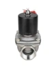 Клапан электромагнитный DN.ru VS131-ET-NC-24VAC 3/8″ Ду10 Ру10 прямого действия двухходовой, корпус - сталь нержавеющая 304, присоединение - внутренняя резьба, уплотнение - EPDM, нормально-закрытый, катушка - 24 В AC
