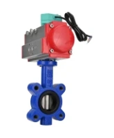 Затвор дисковый поворотный DN.ru WBV1631E-2W-Fb-H Ду50 Ру16 LUG межфланцевый, корпус - чугун QT450, диск - нержавеющая сталь AISI 304, уплотнение - EPDM, с пневмоприводом PA-SA-083 и магнитным переключателем ALS200D