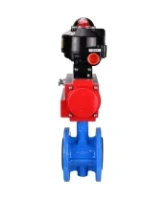 Затвор дисковый поворотный DN.ru WBV1313E-2W-F-H Ду100 Ру16 фланцевый, корпус - чугун GGG40, диск - чугун GGG40, уплотнение - EPDM, с пневмоприводом DN.ru PA-DA-105 и БКВ DN.ru APL-510N EX