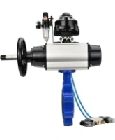 Затвор дисковый поворотный DN.ru WBV1631E-2W-Fb-H Ду125 Ру16 LUG корпус - чугун QT450, диск - нержавеющая сталь 304, уплотнение - EPDM, с пневмоприводом PA-DA-105-1, пневмораспределителем 4V320-08 AC220V, БКВ APL-510N EX и БПВ AFC2000