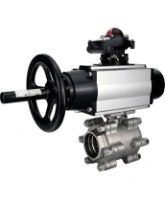 Кран шаровой DN.ru BV3232P(3pc)-FP-SW-ISO-H Ду100 Ру63 полнопроходной, корпус - нержавеющая сталь SS316, под приварку, с пневмоприводом PA-DA-105-1, пневмораспределителем 4M310-08 DC24V, БКВ APL-210N