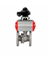 Кран шаровой DN.ru BV3232P(2pc)-FP-F-ISO-H Ду80 Ру16 полнопроходной фланцевый, корпус - нержавеющая сталь SS316, уплотнение - PTFE, с пневмоприводом PA-SA-130, пневмораспределителем 4M320-08 AC220V и БКВ APL-210N