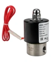 Клапан электромагнитный DN.ru VS131-ET-NC-220VAC 1/4″ Ду8 Ру10, соленоидный двухходовой, корпус - нержавеющая сталь 304, уплотнение - EPDM, резьбовой, нормально-закрытый, прямого действия, катушка - 220В