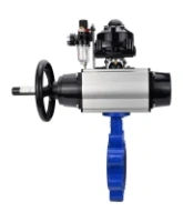 Затвор дисковый поворотный DN.ru WBV1631E-2W-Fb-H Ду125 Ру16 LUG корпус - чугун QT450, диск - нержавеющая сталь 304, уплотнение - EPDM, с пневмоприводом DN.ru PA-DA-105-1, пневмораспределителем 4M310-08 AC220V, БКВ APL-510N EX и БПВ AFC2000