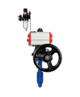 Затвор дисковый поворотный DN.ru WBV1432E-2W-Fb-H Ду150 Ру16, корпус - чугун GGG50, диск - нержавеющая сталь 316L, уплотнение - EPDM, с пневмоприводом PA-DA-105, пневмораспределителем 4M310-08 AC220V, ручным дублером MON3-700-T38-ISO, БПВ AFC2000