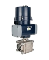 Кран шаровой DN.ru BV3232P(3pc)-FP-SW-ISO-H Ду80 Ру63 полнопроходной, корпус - нержавеющая сталь SS316, под приварку, с 1/4-оборотным электроприводом QTSA-N-014EM-O0-220VAC с пружинным возвратом
