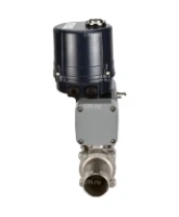 Кран шаровой DN.ru BV3232P(3pc)-FP-W-ISO-H LONG Ду80 Ру25 полнопроходной, под приварку, корпус - нержавеющая сталь SS316, уплотнение - PTFE, с электроприводом четвертьоборотным DN.ru QTSA-N-014EM-O0-220VAC с пружинным возвратом