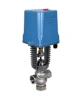Клапан регулирующий DN.ru VRg1-31M-PED-T 2″ Ду50 Ру25 двухходовой, односедельный, резьбовой, корпус - нержавеющая сталь AISI304, уплотнение - металл с электроприводом XCK220-1500 AC220V