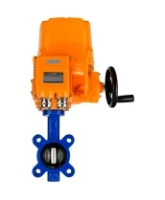 Затвор дисковый поворотный DN.ru WBV1616E-2W-Fb-H Ду100 Ру16 LUG межфланцевый, корпус - чугун QT450, диск - чугун QT450, уплотнение - EPDM, с электроприводом DN.ru QT-EX-010EM-O2-220VAC-У1 220В
