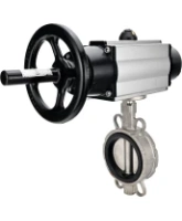 Затвор дисковый поворотный DN.ru WBV3131V-2W-Fb-H Ду150 Ру16 межфланцевый, корпус - нержавеющая сталь 304, диск - нержавеющая сталь 304, уплотнение - VITON, с пневмоприводом PA-DA-105-1 и пневмораспределителем 4M310-08 220В NAMUR