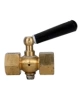 Кран запорный для манометра DN.ru BVPG0000P-3WT-T-H ВР/НР G1/4″-G1/4″ Ду15 Ру25 трехходовой, резьбовой, корпус - латунь HPb57-3, шар - латунь HPb57-3, уплотнение - PTFE, с рукояткой